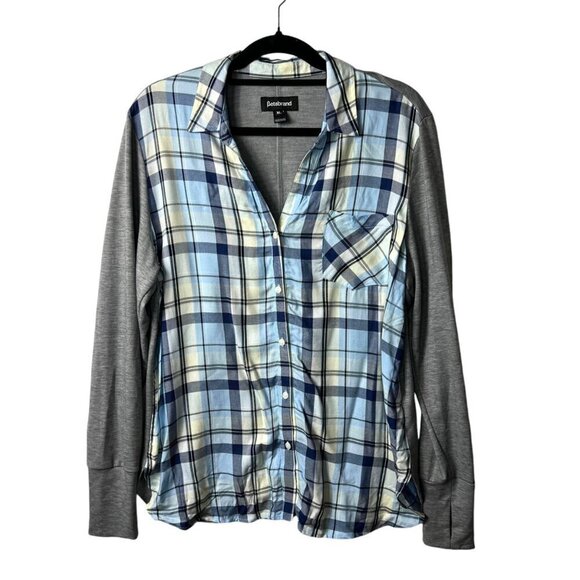 Betabrand checkered button up top women’s size XL - Picture 1 of 8